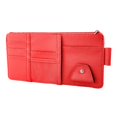 thumbnail image 4 of LOVIVER Auto Sun Visor Organizer for Card, Pen, Key, Glasses Storage Pouch Organizer Red with Zipper, 4 of 8