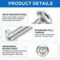 thumbnail image 3 of Uxcell 12 PCS #10-32 UNF x 3 Inch Button Head Socket Cap Screw Hex Bolt Silver, 3 of 7