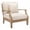 Natural/Beige, variant on Ssafavieh Martinique Coastal Eucalyptus Wood Solid Print Armchair, Natural / Beige