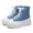 Blue, variant on Cheermore Platform Sneakers for Women Yellow and White High Top Platform Sneakers Lace up for Casual Walking Platform Canvas Shoes for Women Girls US 7