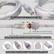 thumbnail image 4 of Luces LED de cuerda, tira de luz impermeable de 16.4 pies, 3000 K, blanco suave, iluminación decorativa para interiores y exteriores para el hogar, Navidad, vacaciones, jardín, fiesta en el patio Xemadio CJWUS-5482, 4 of 7