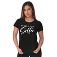 thumbnail image 3 of Believe in Selfie Cute Motivational Womens Fitted Plus Size Graphic Tee Brisco Brands 2X, 3 of 5