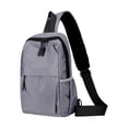 thumbnail image 2 of Bolso de masculino mini bolso cruzado de cuerpo cruzado multifuncional strip pack paquete de día casual para compras al aire libre para viajar Gris, 2 of 10