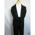 thumbnail image 5 of New Infant Toddler & Boy Wedding Graduation Formal Tuxedo Tail Suit Black S-20, 5 of 10