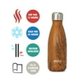 thumbnail image 3 of MIRA 12 oz Double Wall Vacuum Insulated Stainless Steel Water Bottle with Screw Cap, Wood, 3 of 4