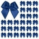thumbnail image 1 of Uxcell 50 Paquete Mini Lazo de Cinta Artesanal 0.98 x 0.98 pulgadas Lazos de Cinta de Satén de Tela a Cuadros Boutique para DIY Azul Marino, 1 of 6