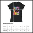 thumbnail image 5 of Tee Hunt Cute Pug Puppy T-Shirt Dean Russo Colorful Neon Mosaic Dog Women's T-Shirt Tee, Black, Large, 5 of 5