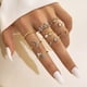 thumbnail image 3 of Juego de Anillos Articulares de Luna y Estrellas Apilables de Oro para Mujeres, 3 of 7