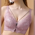 thumbnail image 5 of Bigersell Wireless Padded Bras for Women Clearance Women's+sports+bras Soft Bra Style B1979 V-Neck Lightly Lined Bras Hook and Eye Bra Closure Big Girls Size Full Support Bras for Women Pink XXL, 5 of 8