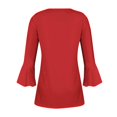 thumbnail image 4 of Women's Casual T-Shirts 3/4 Sleeve Color Block Cute Tops Comfy Blouses, 4 of 5