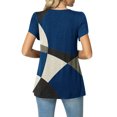 thumbnail image 4 of Fiudx Ropa de Mujer Moda Mujer Verano Casual Tops Cuello Alto Estampado Manga Corta -, 4 of 5