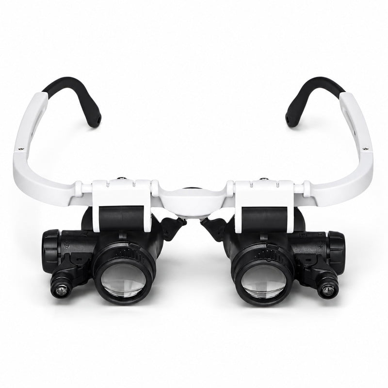 Homivra Head Magnifier Headband Magnifying Glasses with Light for Close Work Hands Free Magnifying Headset With Light