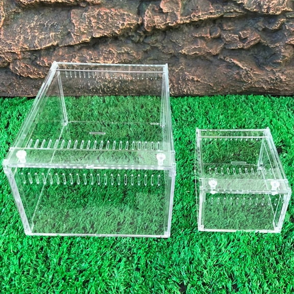 Luxshiny 1Pcs Square Breeding Box Transparent Acrylic Tank for Pet Owners