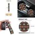 thumbnail image 5 of Jeiento Southwest Aztec 12 Pieces Car Seat Cover Set with Auto Steering Wheel Cover Seat Belt Strap Pad Cup Holder Trash Bag Air Vent Storage Pocket Keychain Red, 5 of 7