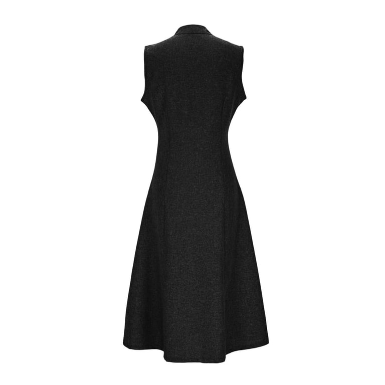 black and white athletic dress Polo Collar Zipper Tennis Golf Dresses Black Athletic Dresses