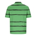 thumbnail image 4 of ZCFZJW Athletic T-Shirts for Men Casual Striped Color Block Printed Summer Short Sleeve Button V Neck Henley Shirts Loose Regular Fit Cotton Tees Tops Green XXXL, 4 of 4