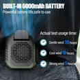 thumbnail image 2 of Ventilador portátil con clip para cintura de 6000 mAh, 2 en 1, fuerte flujo de aire, 3 velocidades, ventilador recargable con clip para cinturón con puerto USB para trabajos al aire libre, g, 2 of 5