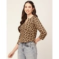 thumbnail image 3 of Moomaya Printed Short Top For Women V Neck Full Sleeve Regular Tunic Top, 3 of 8