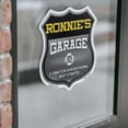thumbnail image 4 of Ronnie's Garage I Can Fix Everything But Stupid (2 Pack) 4 inch X 4 inch Shield Shaped Heavy Duty 3.2 mil Vinyl Decals To last, Gift for Dads and Uncles Classic Americana Crafted in the, 4 of 6
