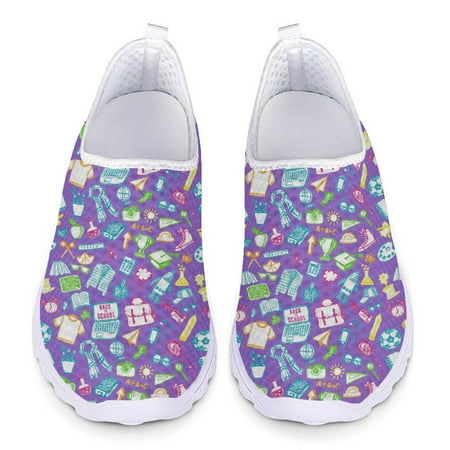 

Teacher Print Lightweight Loafers Womans Slip on Flats Large Size Shoes for Women Shoes 2024 Summer Mesh Sneaker Ladies Footwear