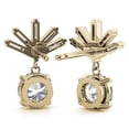 thumbnail image 4 of Solitaire Brilliance Baguette Accented Round Lab Grown Diamond Solitaire Drop Earrings 10K White Gold, 4 of 4