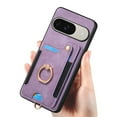 thumbnail image 3 of for Google Pixel 10 / 10 Pro Phone Case Wallet with Card Holder,PU Leather Flip Folio Case,RFID Blocking Ring Holder Kickstand Wrist Strap Magnetic Protective Women Men Cover,Purple, 3 of 12