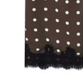 thumbnail image 3 of Women's Polka Dot Lace Hem Midi Sleep Skirt, Elastic Waist Lace Trim Half Slip Loungewear Skirt Coffee S(S), 3 of 5