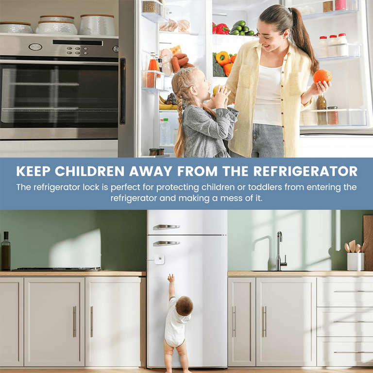 Refrigerator Lock, Mini Fridge Lock with Key for Adults, a Fridge