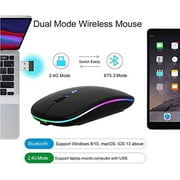 Bluetooth Mouse Wireless Rechargeable Ultra Slim Quiet Mouse for, PC, Desktop, Laptop, iPad, MacBook, Phone
