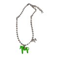thumbnail image 1 of Collar con colgante de caballo recubierto, collar con dije de caballo de colores brillantes, collar de cadena de cuentas para mujeres y hombres, regalo de cumpleaños para San Valentín, 1 of 8