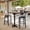 Dark Brown/Black Base, variant on Flash Furniture 30" x 24" Tabletop with TopGuard HPL Technology in Gray Faux Concrete with 22" x 22" Black Bar Height X-Base