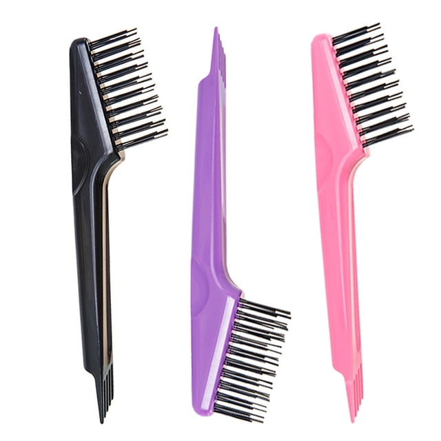 WEUVEB 3Pcs Assorted Color Hair Brush Cleaner Set Soft Bristle Combs Cleaning Tool for Daily Use