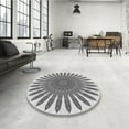 thumbnail image 3 of Ahgly Company Indoor Round Patterned Dim Gray Area Rugs, 6' Round, 3 of 6