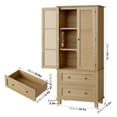 Homfa Narrow Wood Storage Decorative Pantry Furniture with