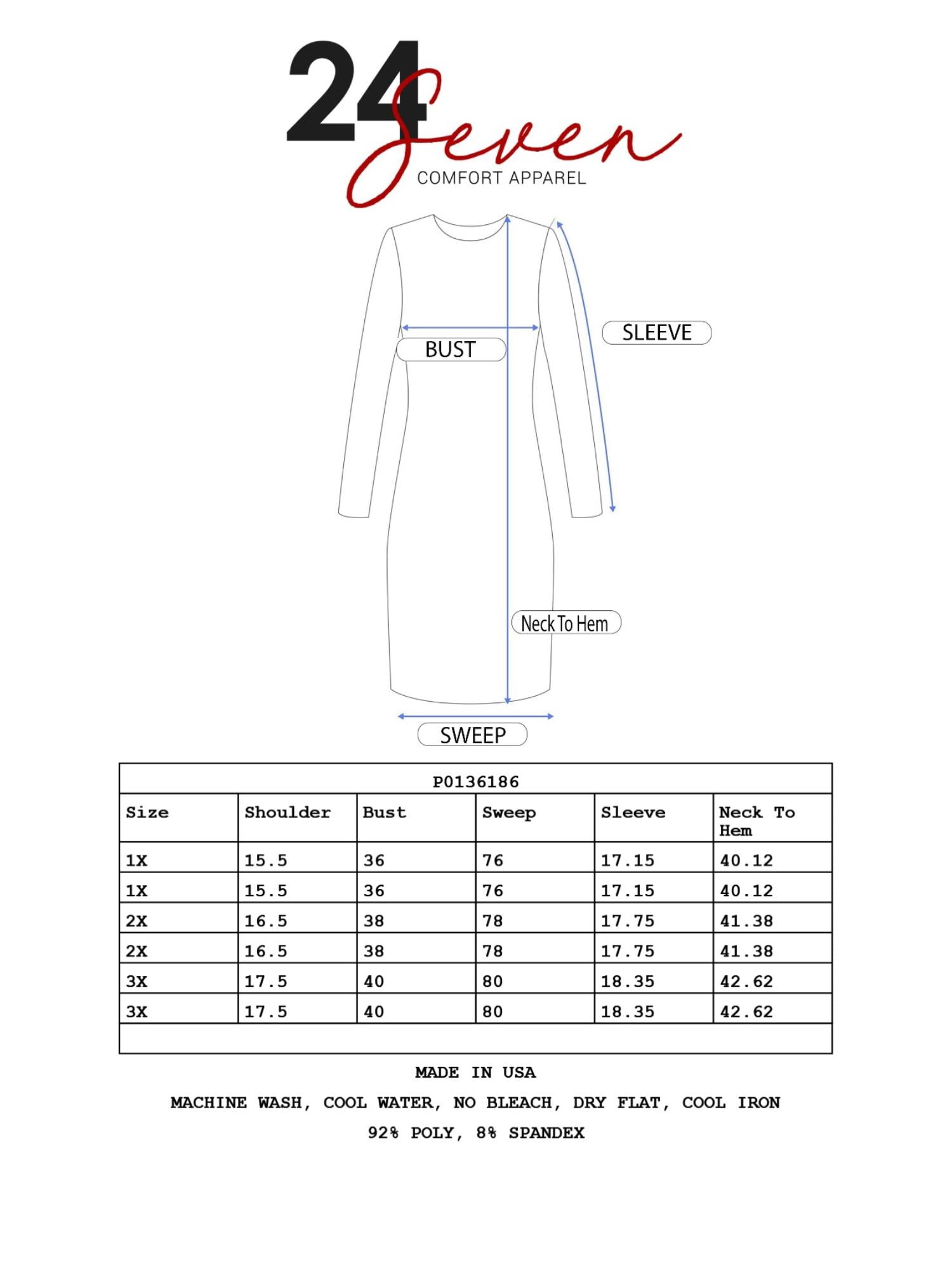 24/7 Comfort Apparel Women's Plus Size Fit and Flare Dress