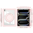 thumbnail image 3 of XYX Shockproof Tablet Case for iPad Pro 11 inch 2024 5th Gen(M4) with 360 Rotating Stand, Slim Lightweight with Pencil Holder, Pink, 3 of 5