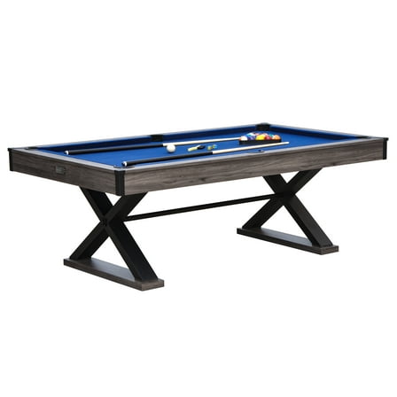 7.25 ft Felix Billiard Pool Table with Complete Accessories Set, Blue, by Barrington Billiards