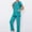 10-Light Blue, variant on Scrubs Set For Woman Clearance,Medical Scrub Set V Neck Short Sleeve Top with 3 Pockets Elastic Cuff Pants Moisture Wicking Healthcare Uniform - Light Purple - XXL