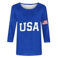 thumbnail image 5 of MEICHEN 250 Anniversary USA Shirts for Women American USA Print 250th Birthday T Shirts 1776-2026 3/4 Sleeve July 4th Tops, 5 of 5