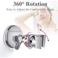 thumbnail image 4 of Replaceable Handheld Shower Holder, 360° Rotation Suction Cup Shower Holder, Large Adsorbability Suction Cup Shower Holder（Sliver-1), 4 of 5