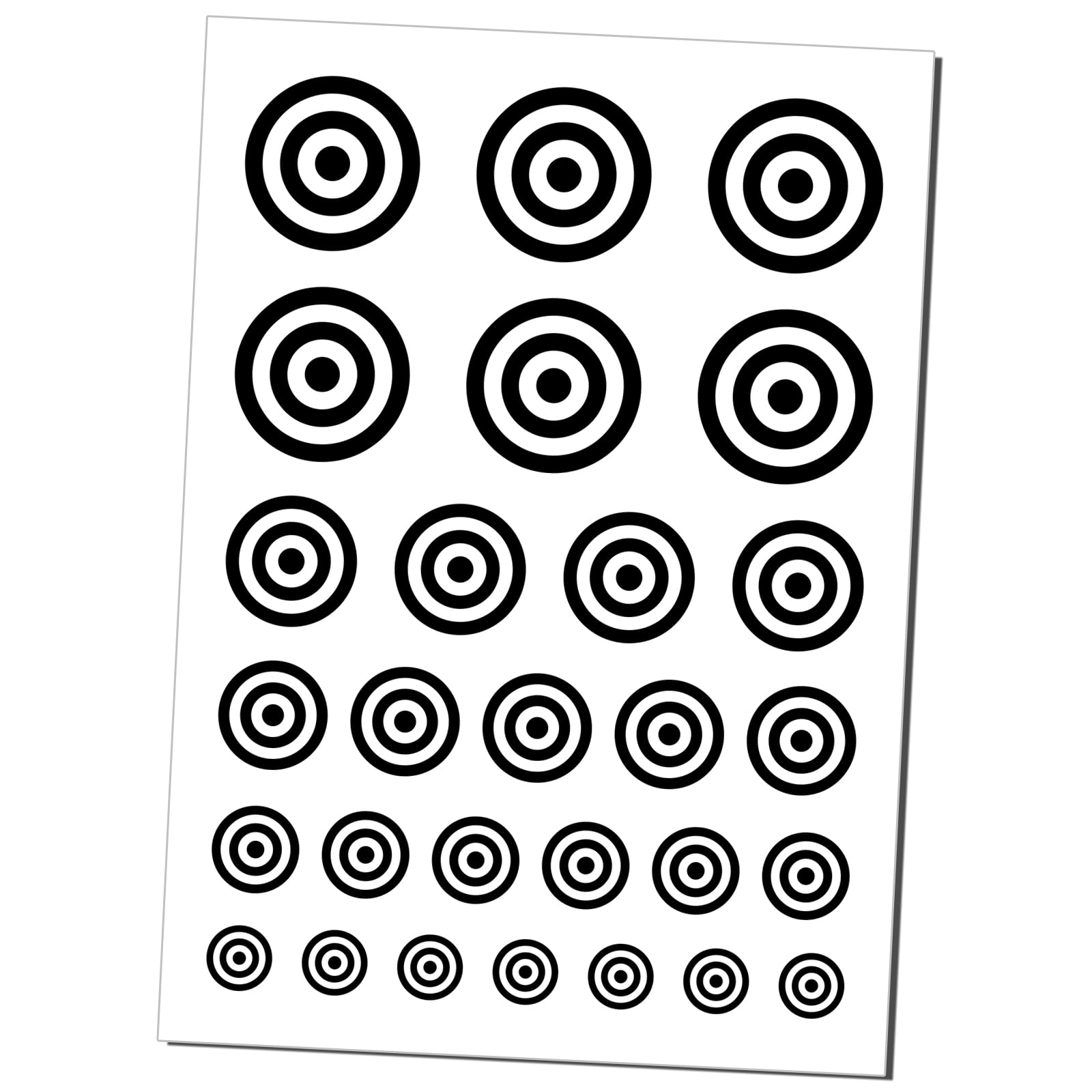 Bullseye Target Water Resistant Temporary Tattoo Set Fake Body Art