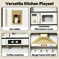 thumbnail image 2 of AILEEKISS Wood Kids Play Kitchen, Pretend Kitchen Playset for Children Age 3 Years up, Black, 2 of 9