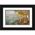 thumbnail image 1 of Obuchovsky, Yury 18x12 Black Ornate Wood Framed with Double Matting Museum Art Print Titled - Cafe near Sea, 1 of 4