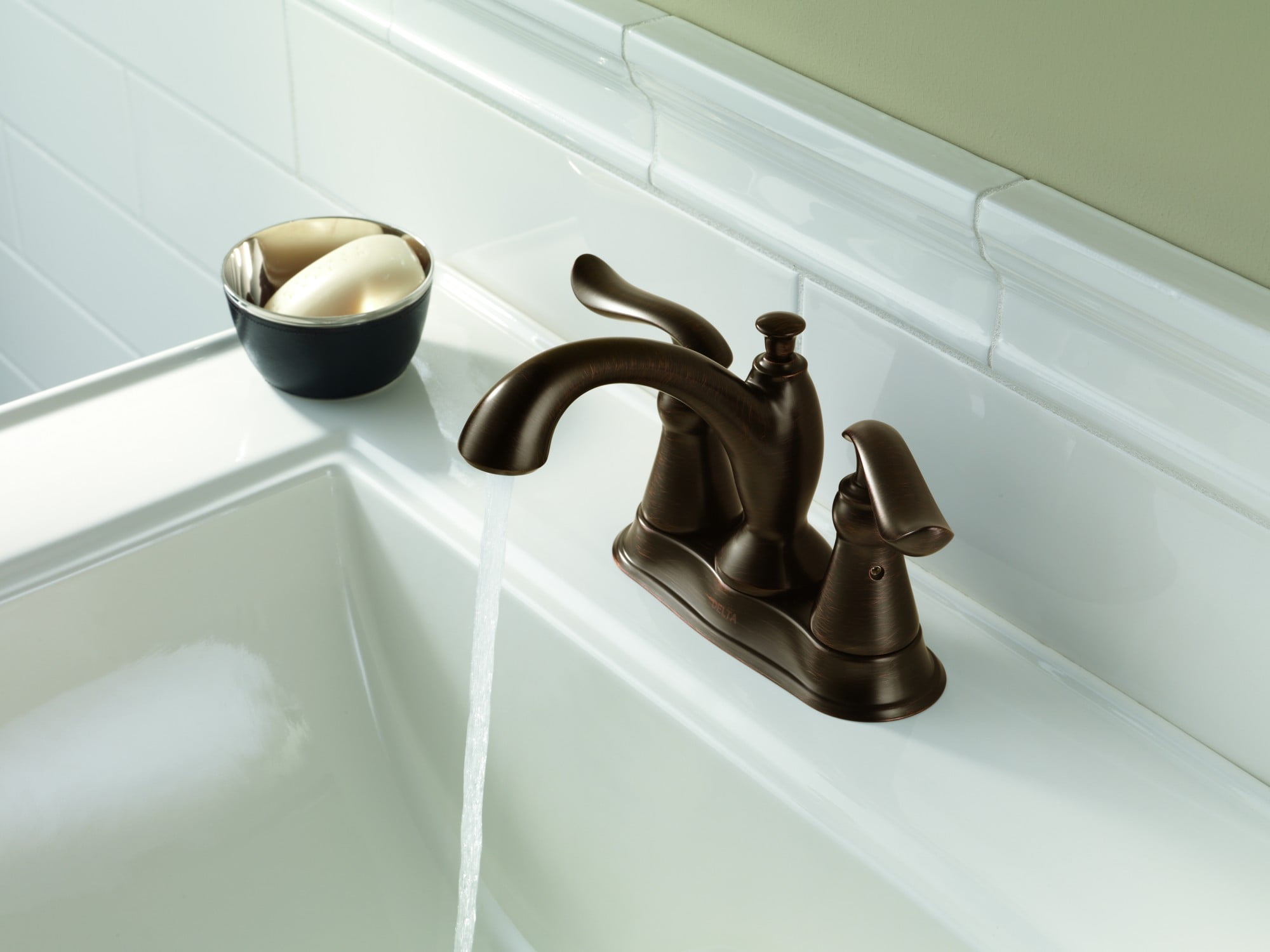 Delta Linden 2594-RBTP-DST Two Handle Tract-Pack Centerset Lavatory Faucet