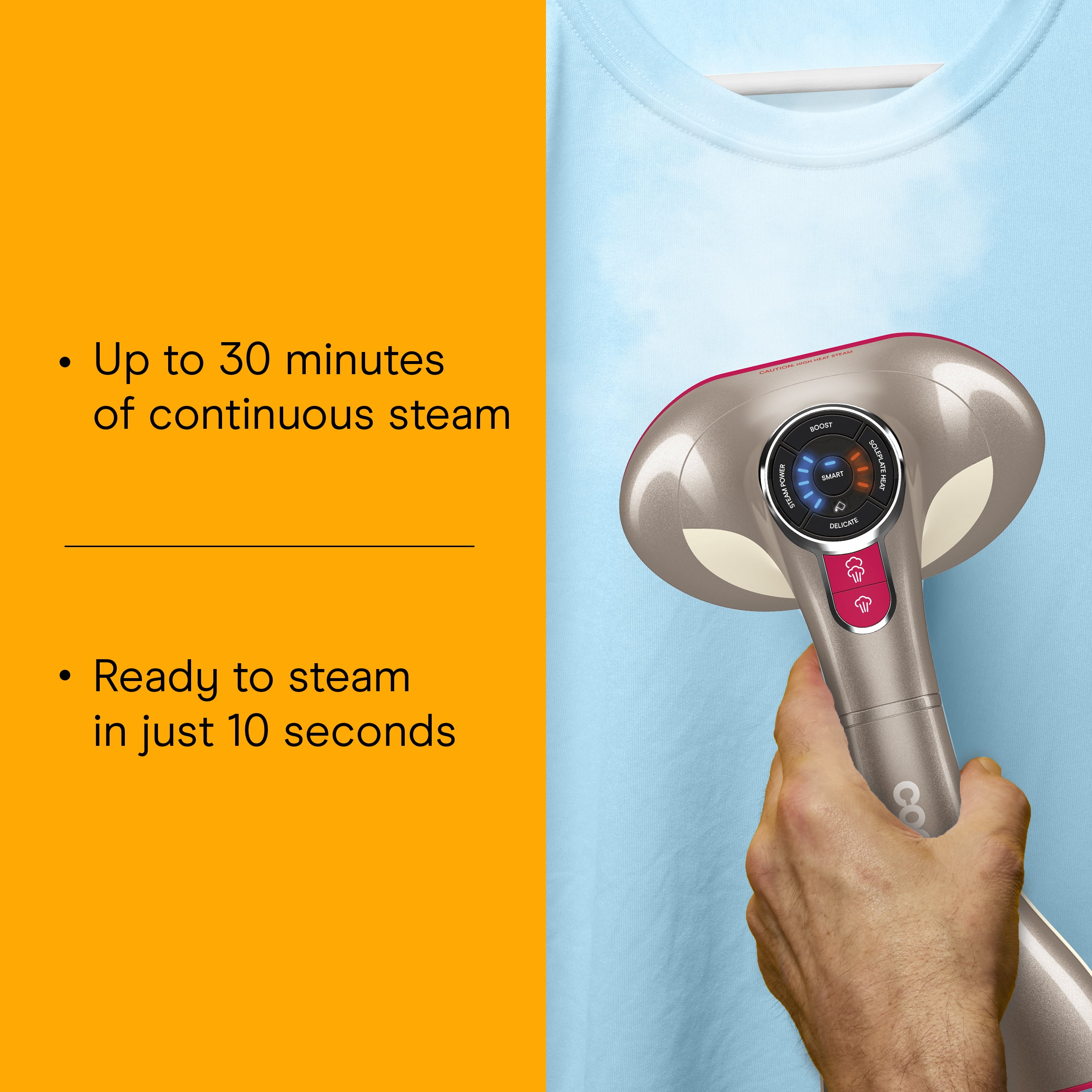 Conair 2-in-1 Steamer & Iron, Handheld Steamer, 7 Steam Settings, 3 Dry Settings, 1 Count