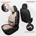 thumbnail image 2 of Car Seat Covers Full Set Faux Nappa Leather Seat Covers for Cars Breathable Front Seats with Lumbar Support and Rear Fit for Automotive Sedans SUVs Pickups, 2 of 8