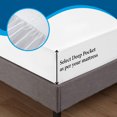 thumbnail image 4 of 300 Thread Count 100% Egyptian Cotton Sleeper Sofa Bed Sheet Set Solid King Size (76"x 80"x 10" ) with 4 -PCS Fitted Straps Color White, 4 of 6