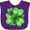 Purple, variant on Inktastic Painted Clover Patch Shamrocks for St. Patricks Day Boys or Girls Baby Bib