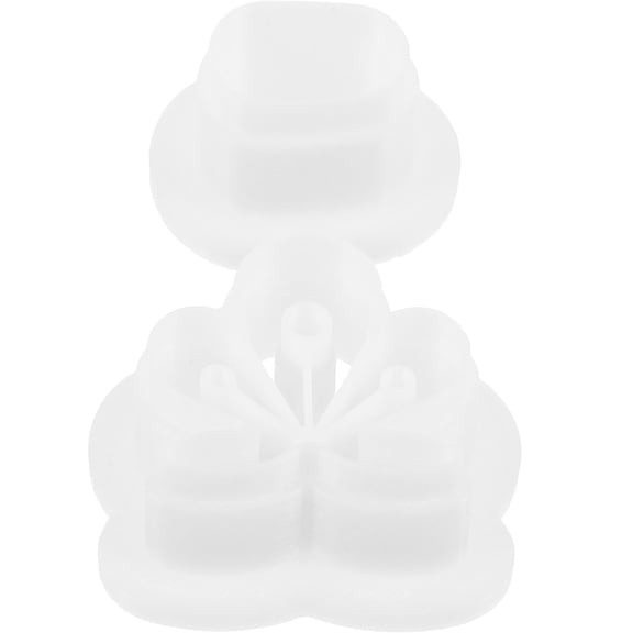 WASHWEPE Polymer Clay Jewelry Making Supplies 2Pcs Earring Mold Transparent Flower Shape for Diy Projects