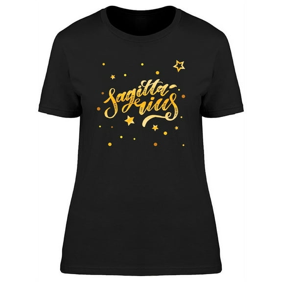 Sagittarius Lettering Stars T-Shirt, Medium